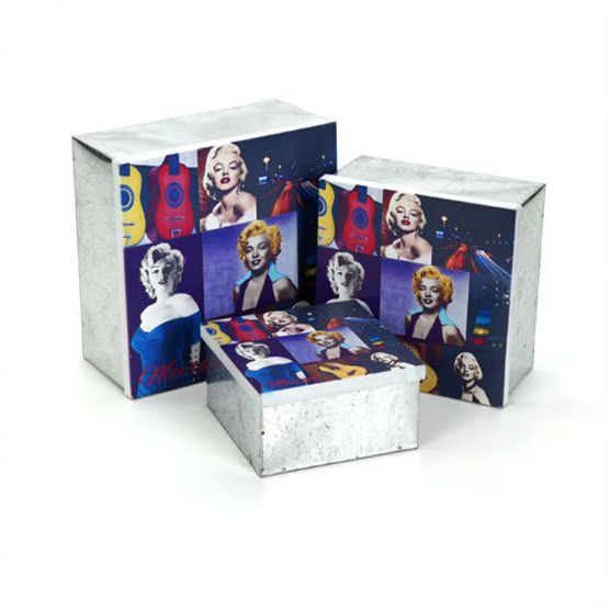 Conjunto-de-Caixas-em-Metal-com-3-Pecas-Marilyn-Monroe-AZ-Design