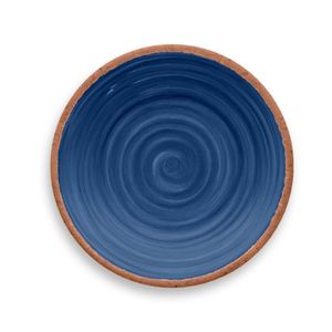 Prato-de-Sobremesa-Rustico-Redondo-em-Melamina-22-cm-Azul-