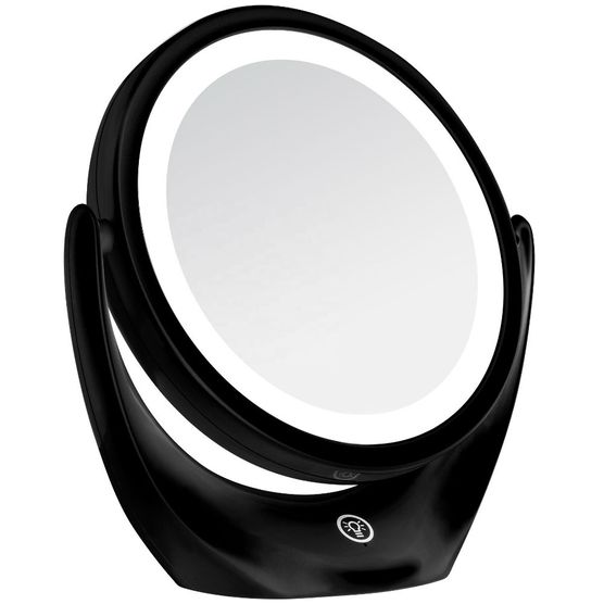 Espelho-com-Aumento-de-5x-Redondo-Dupla-Face-Leds-Recarregavel-BC1007-Preto