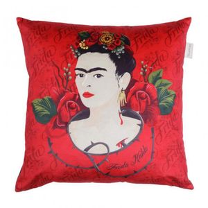 Capa-Para-Almofada-Poliester-Frida-Kahlo-Face-And-Red-Roses-Vermelho-45-x-45-Cm_a