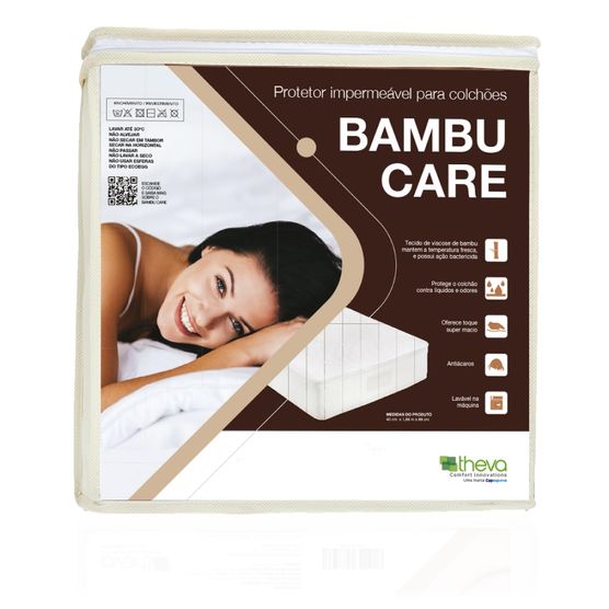 Protetor de Colchão Impermeável Bambu Care Casal 138X188